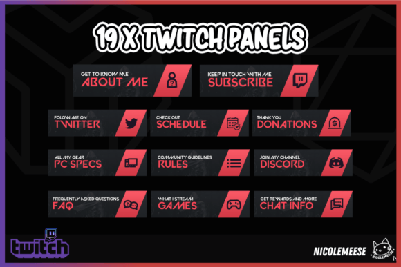 Download Valorant Twitch Panels Streaming Overlay - Premium Resources