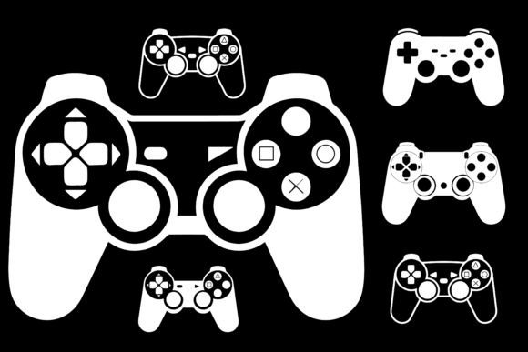 Download Game Controller Vector Silhouette - Controller Collection